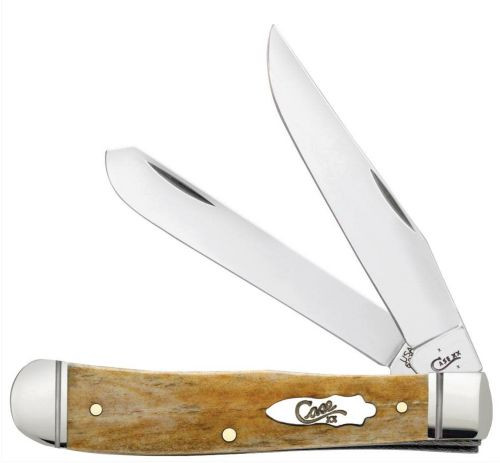 Case Antique Bone Smooth Trapper Traditional Knife Fluted Bolsters