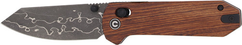 CIVIVI Yonder Guibourtia Wood 2.88" Damascus Blade Folding Knife