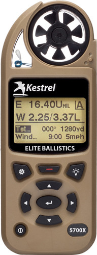 Kestrel 5700X Elite Weather Ballistics Meter - Desert Tan