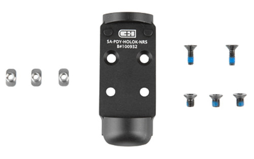 C&H Precision V4, Optic Mounting Plate, For Prodigy to Holosun 407K/507K, Matte Finish, Black AOS-HOLOk-NRS