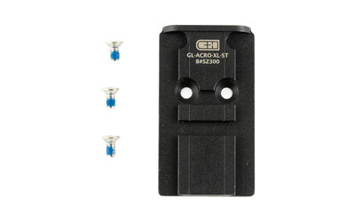 C&H Precision V4 Pistol Optic Plate Converting Glock MOS to Aimpoint Acro/C&H DUTY, Black