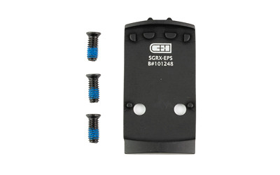 C&H Precision V4 Pistol Optic Plate, Sig P320 RX/AXG to Holosun EPS/EPS Carry, Black Finish