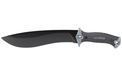 Kershaw Camp 10 Full-Tang Machete Knife, 10" Carbon Tool Steel Fixed Blade, Glass-Filled Nylon Sheath 1077