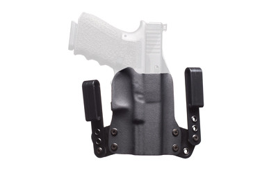BlackPoint Tactical Mini Wing Metal Inside Waistband Holster, Fits Sig P365 AXG Legion, Black Kydex and Leather, 1.75" Belt Loops 171987