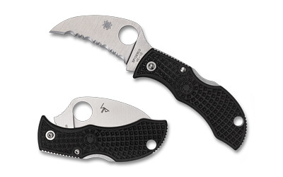 Spyderco MBKHBS Manbug Hawkbill, 1.84" VG-10 Serrated Blade, FRN Handle, Back Lock, Satin Finish