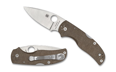 Spyderco Native 5 CruCarta Folder 2.95" Drop Point CPM CRU-WEAR Steel Micarta Scales C41MPCW5