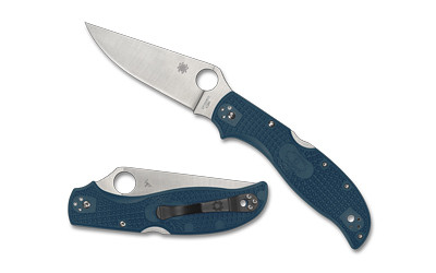 Spyderco Stretch 2 XL, Folding Drop Point Knife, K390 Blade Steel, Blue FRN Handle, 3.99" Blade C258FPK390