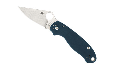 Spyderco Para 3, Folding Knife, Plain Edge, Dark Blue G-10 Handle, Satin Finish, Silver, 2.92" Blade Length, CPM SPY27 Steel C223GPCBL