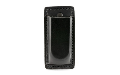 DeSantis A47BJJJZ0 Single Magazine Pouch, Belt Clip, Glock/HK Compatible, Ambidextrous, Black Unlined Leather