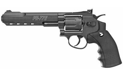 Gamo PR-776 .177 CO2 Air Revolver, Two 8-Round Rotary Clips, Adjustable Rear Sight, 400 FPS