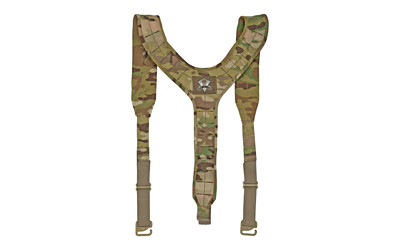 Grey Ghost Gear UGF Battle Belt 3 Point Suspender System MultiCam, Laminate Nylon, Low IR Dye, MOLLE Compatible, Water Resistant 9037-5