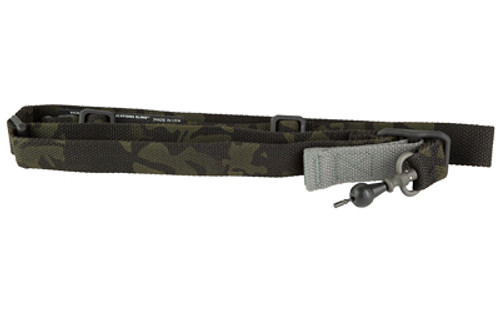 Blue Force Gear Vickers 221 Sling, 2-To-1 Point Sling, Multicam Black, RED Swivel, Molded Acetal Adjuster VCAS-2TO1-RED-125-MB