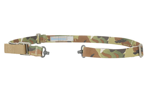 Blue Force Gear Vickers ONE Sling, 2-Point Combat Sling, Push Button Swivels, 54" with Adjuster Tightened, Multicam, 1" Webbing VCAS-PB-100-AA-MC