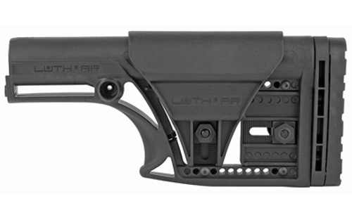 Luth-AR MBA-1 Stock With 3-Axis Butt Plate, Fits Standard A2 Rifle Length Buffer Tube, Adjustable Length of Pull/Cheek Height/Butt Plate, AR-15/AR-10, Black MBA-1-3AX