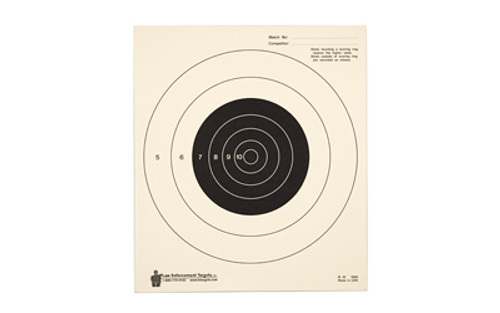 Action Target 25 Yard Slow Fire Bulls-Eye Target, Heavy Tagboard Paper, 10.5"x 12", 100 Pack B-16-100