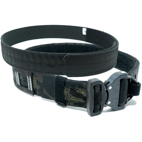 GBRS Group Assaulter Belt System, Multicam Black, Medium, Tegris Construction, 20 MOLLE Sections, D-Ring Cobra Buckle