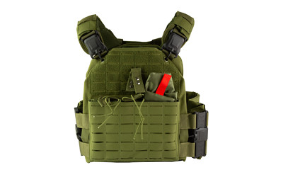 NcSTAR CVLCQR3054G Laser Cut Plate Carrier, Quick Release, Green, M-2XL