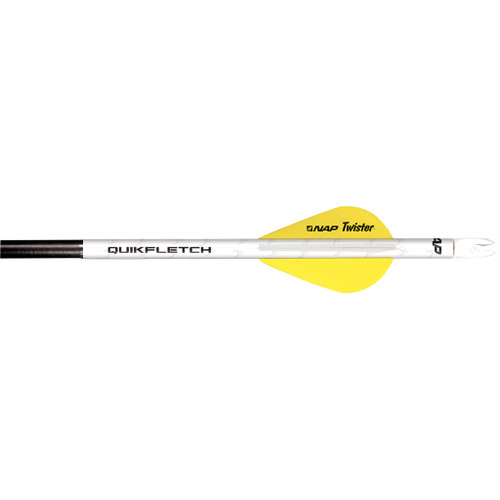 NAP Quikfletch Right Offset Twister Vanes White/Yellow 6 pk.