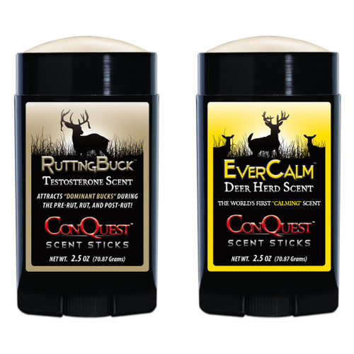 ConQuest EverCalm Deer Scent Stick Rutting Buck Combo Pack