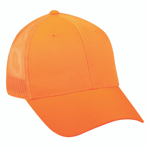 Outdoor Cap Hook and Loop Closure Mesh Hat Blaze Orange