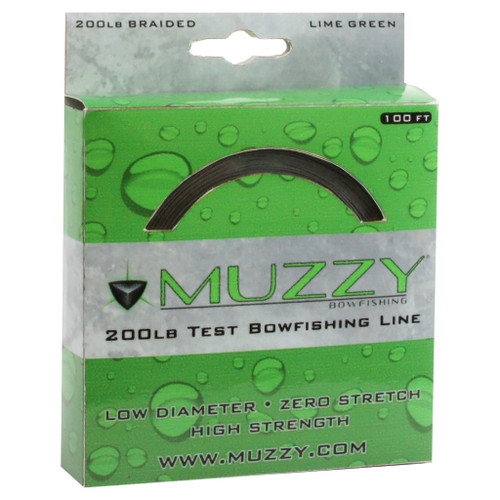 Muzzy Bowfishing Replacement Line Lime Green 200 lb. 100 ft.