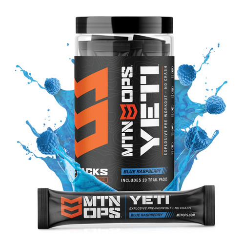 MTN Ops Yeti Preworkout Trail Pack Blue Raspberry 20-Serving