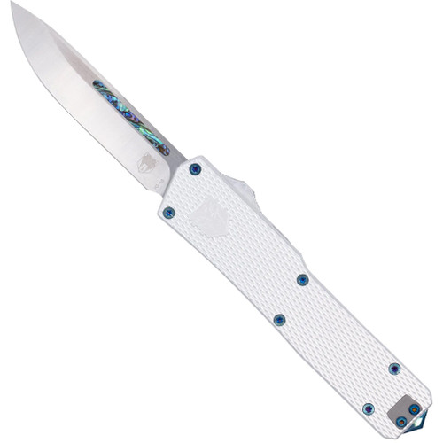 CobraTec Abalone Edge OTF Switchblade Knife Abalone/White