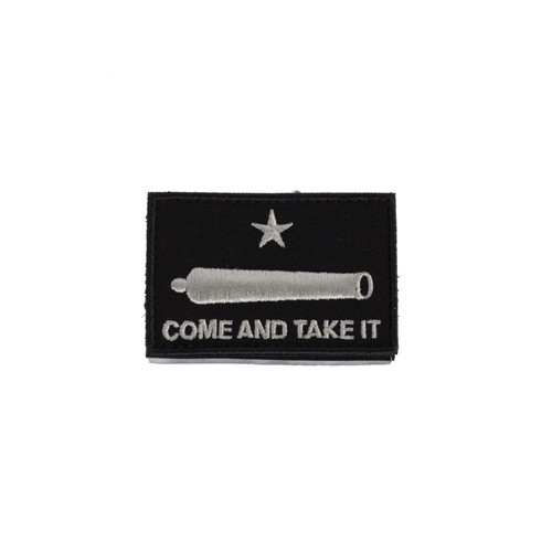 Come and Take It Cannon Velcro Patch Black Morale Flag
