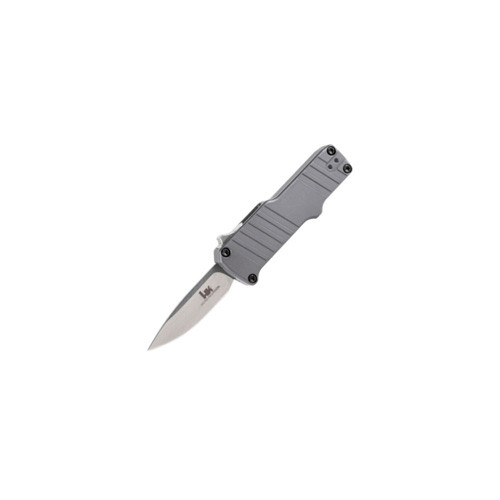 HK Micro Incursion OTF 1.95in Clip Point Gray Anodized Aluminum Auto Knife