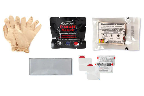 Micro Trauma Kit Pro Supplies Refill with QuikClot Combat Gauze & Chest Seal