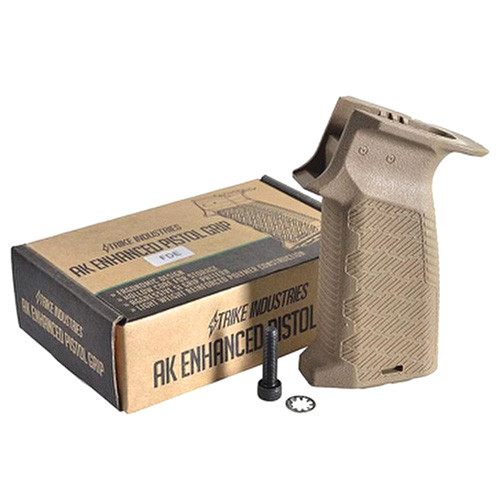 AK Pattern Enhanced Pistol Grip Finger Bump Flat Dark Earth Strike Industries