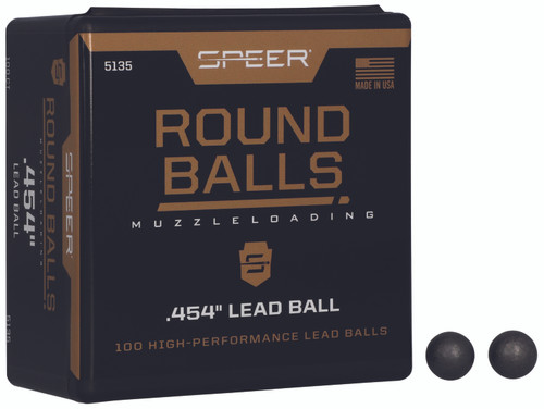 Speer Lead Round Ball 44 Cal 140gr Muzzleloader Projectiles 100/Box