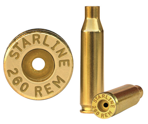 Starline 260 Rem Unprimed Rifle Brass Cases 50 Per Bag