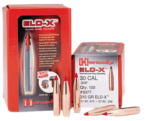 Hornady ELD-X 30 Cal .308 178gr Extremely Low Drag Expanding Bullets 100/Box