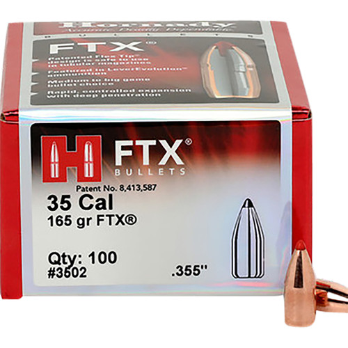 Hornady 3502 FTX 35 Cal .355 165 gr Flex Tip eXpanding Lever Gun Bullets 100/Box