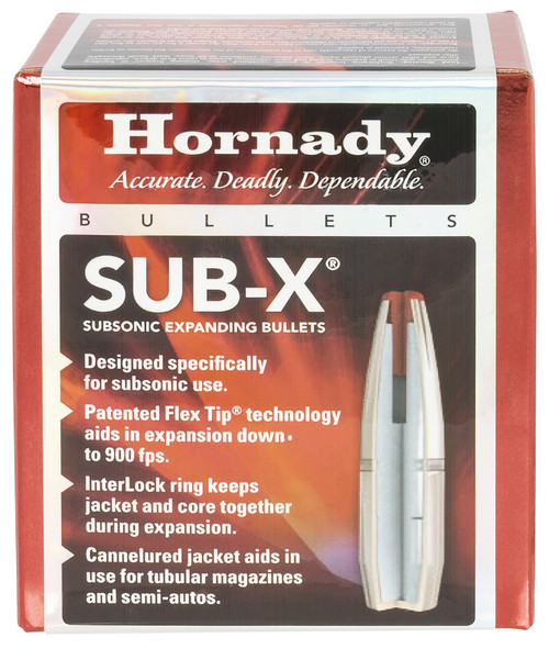 Hornady Sub-X 30 Cal .308 175 gr Subsonic Expanding Bullets 100/Box