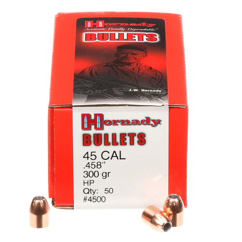 Hornady InterLock 45 Cal .458 300 gr Hollow Point Bullets 50/Box