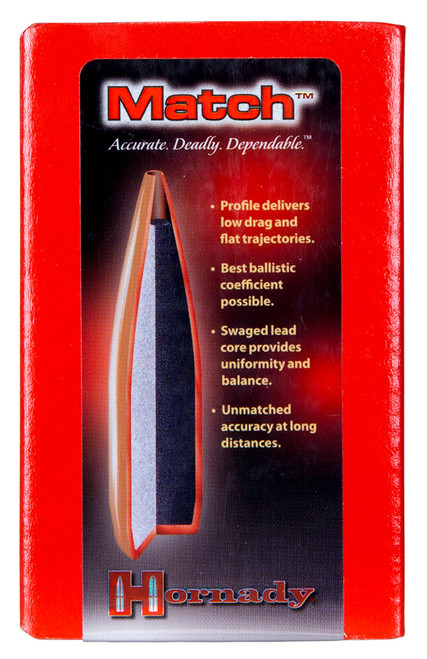 Hornady Match 30 Cal .308 155gr Hollow Point Boat Tail Bullets 100/Box