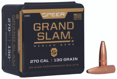 Speer 1465 Grand Slam 270 Cal 130gr Soft Point Bullets 50/Box
