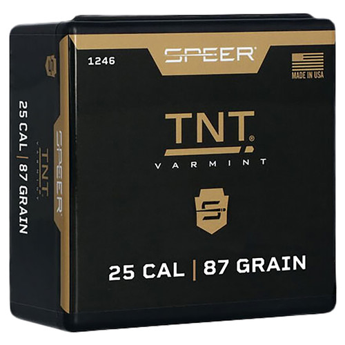 Speer TNT 25 Cal 87gr Jacketed Hollow Point Bullets 100 Per Box