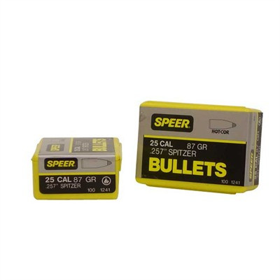 Hot-Cor 25 Caliber 0.257" Spitzer Reloading Bullets