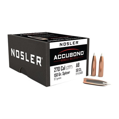 AccuBond 270 Caliber 0.277" Spitzer Reloading Bullets