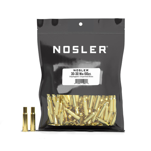 Nosler Unprimed Bulk Brass Rifle Cartridge Cases 30-30 WIN 100/ct