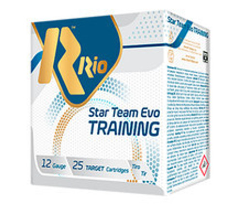 Rio Star-Team Evo Training 12 Gauge Ammunition, 2-3/4 - 7/8 Oz - #8 Shot