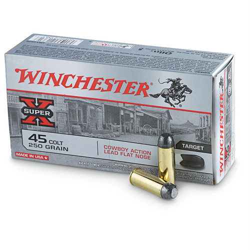 Winchester Ammo USA45CB Super-X 45 Colt (LC) 250 gr Lead Flat Nose (LFN)