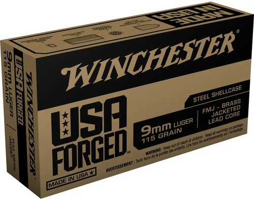 Winchester Ammo WIN9S USA Forged 9mm Luger 115 gr Full Metal Jacket (FMJ)