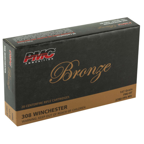 PMC 308B Bronze 308 Win 147 gr Full Metal Jacket Boat Tail (FMJBT)