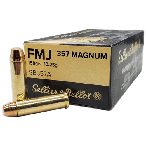 Sellier & Bellot (S&B) SB357A Handgun 357 Mag 158 gr Full Metal Jacket (FMJ)