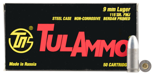 Tulammo TA919150 Handgun 9mm Luger 115 gr Full Metal Jacket (FMJ)