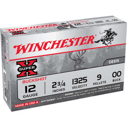 Winchester 12 Gauge 00 Buckshot - 2-3/4, 9 Pellets